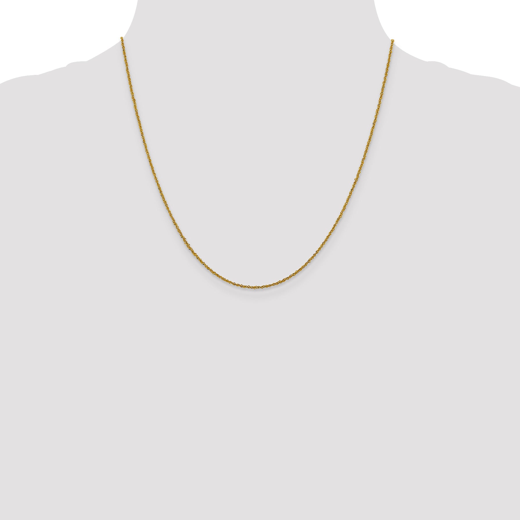 10k 1mm Sparkle Singapore Chain