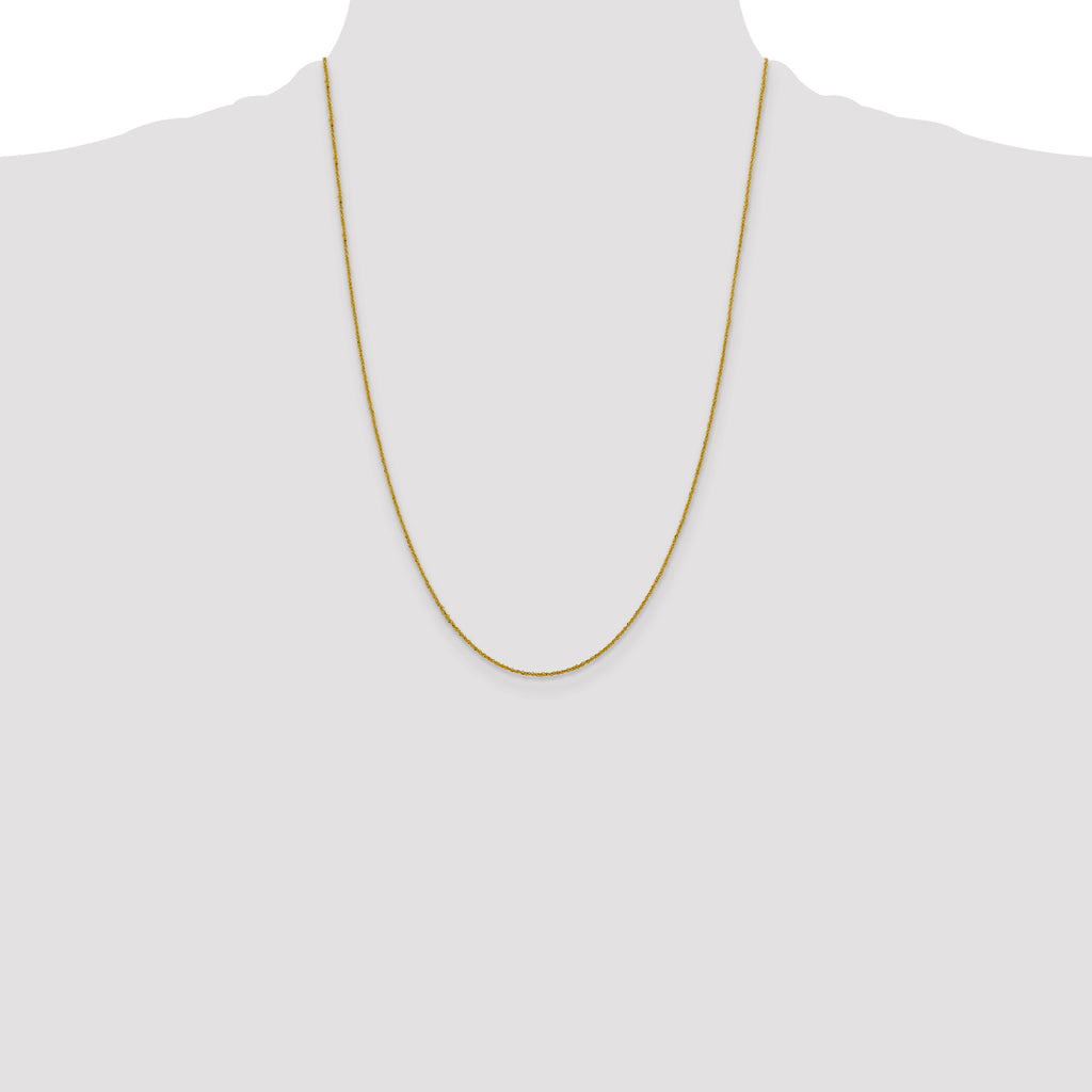 10k 1mm Sparkle Singapore Chain