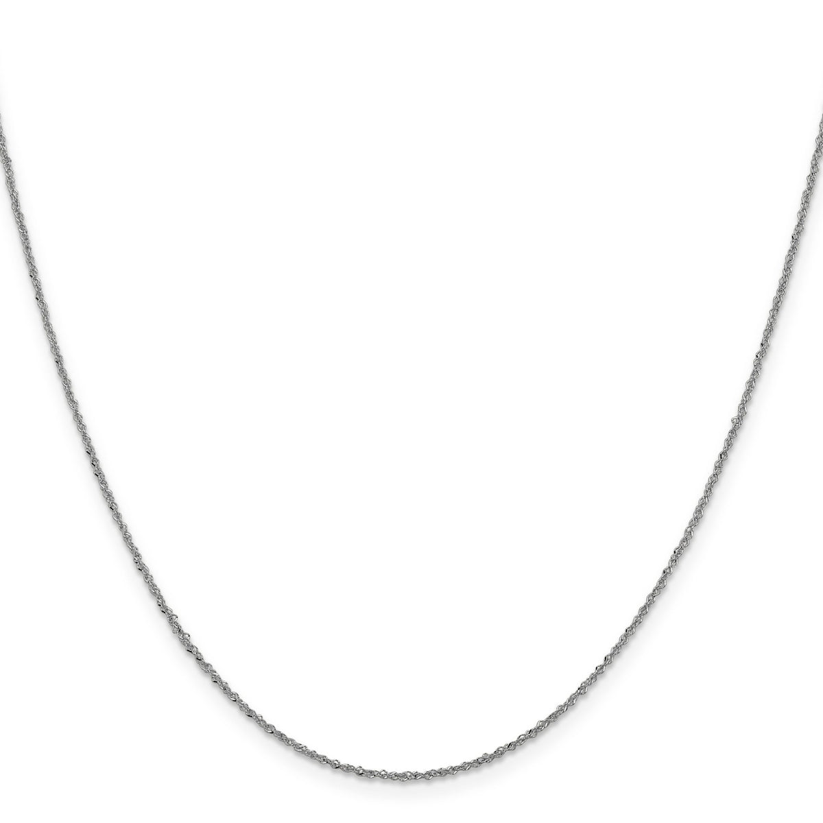 Rhodium-Plated Singapore Chain in 10K Gold, 16–24 Inch - Sophia Jewelers Main image
