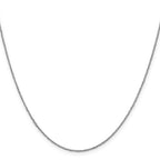1.0mm 10K White Gold Sparkle Singapore Chain - Sophia Jewelers