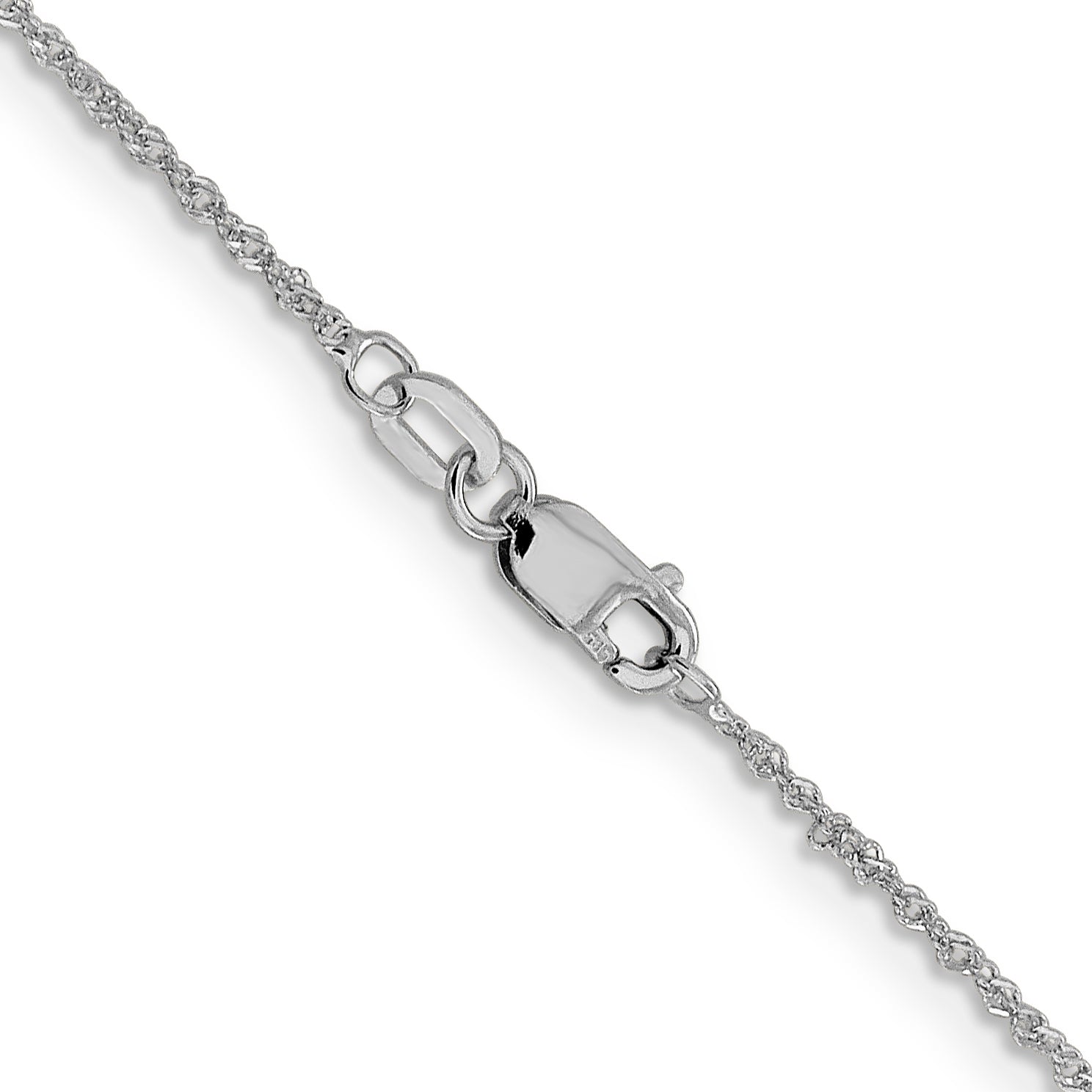 Sparkle Singapore Chain in 10K White Gold Secondary image