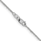 1.0mm 10K White Gold Sparkle Singapore Chain - Sophia Jewelers