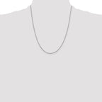 10k White Gold 1mm Sparkle Singapore Chain