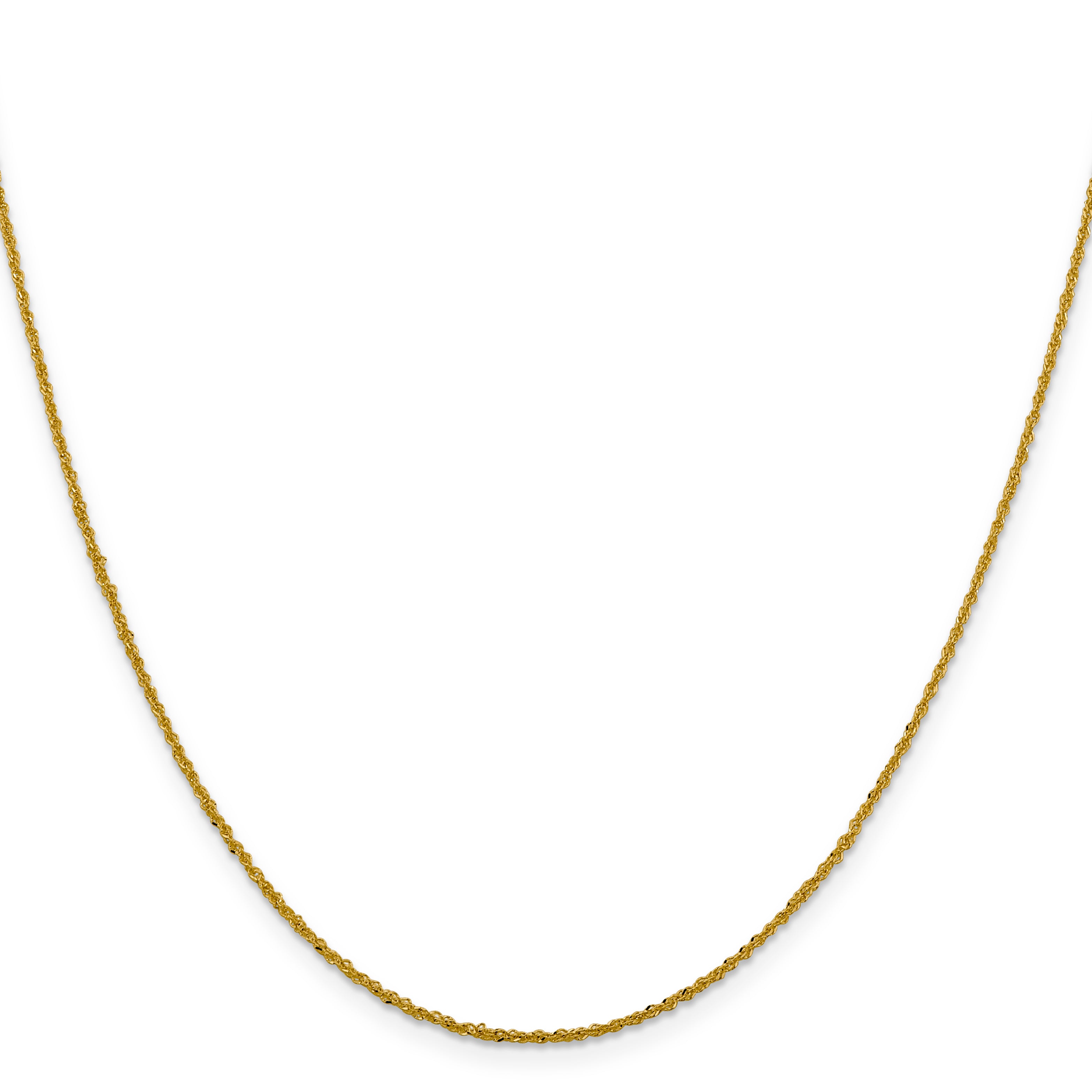 1.3mm 10K Yellow Gold Sparkle Singapore Chain - Sophia Jewelers