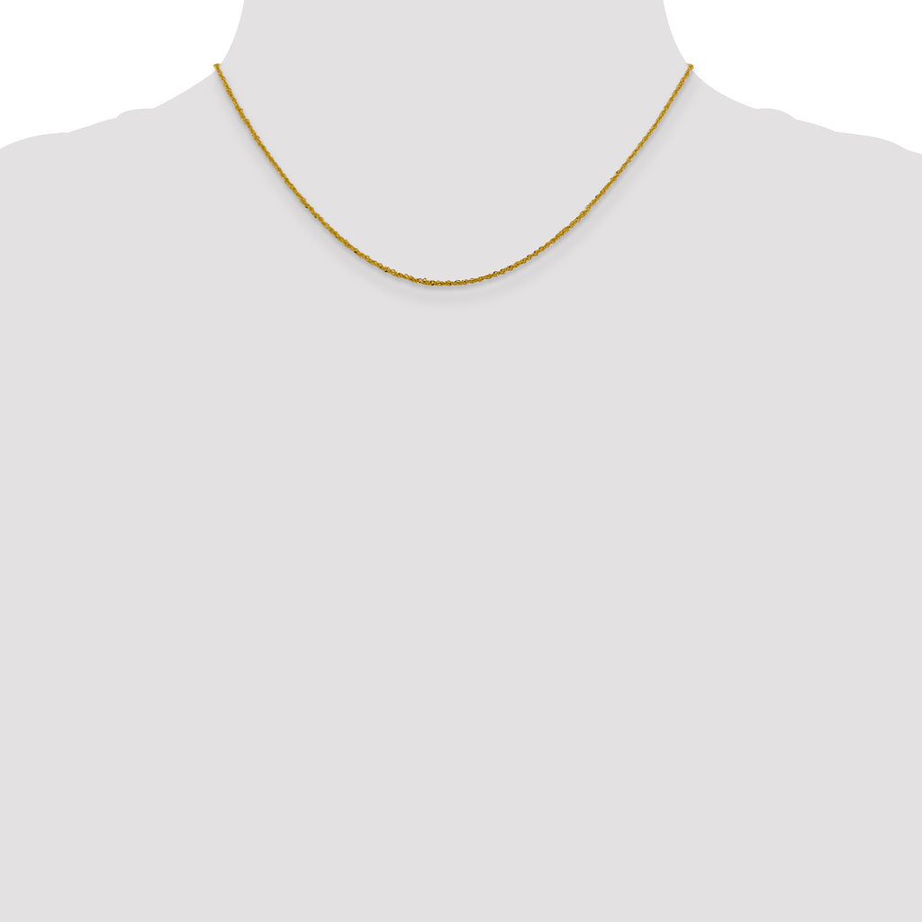 1.3mm 10K Yellow Gold Sparkle Singapore Chain - Sophia Jewelers