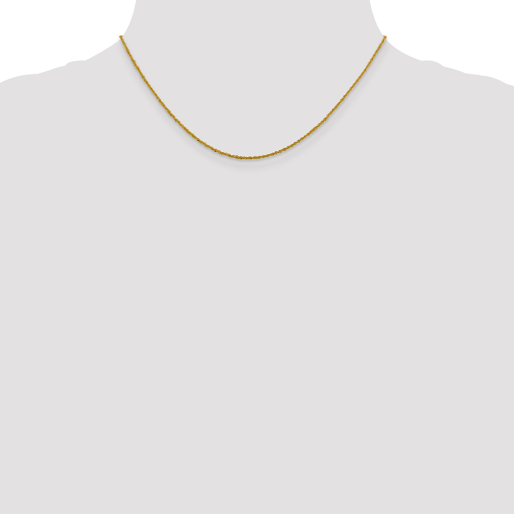 1.3mm 10K Yellow Gold Sparkle Singapore Chain - Sophia Jewelers