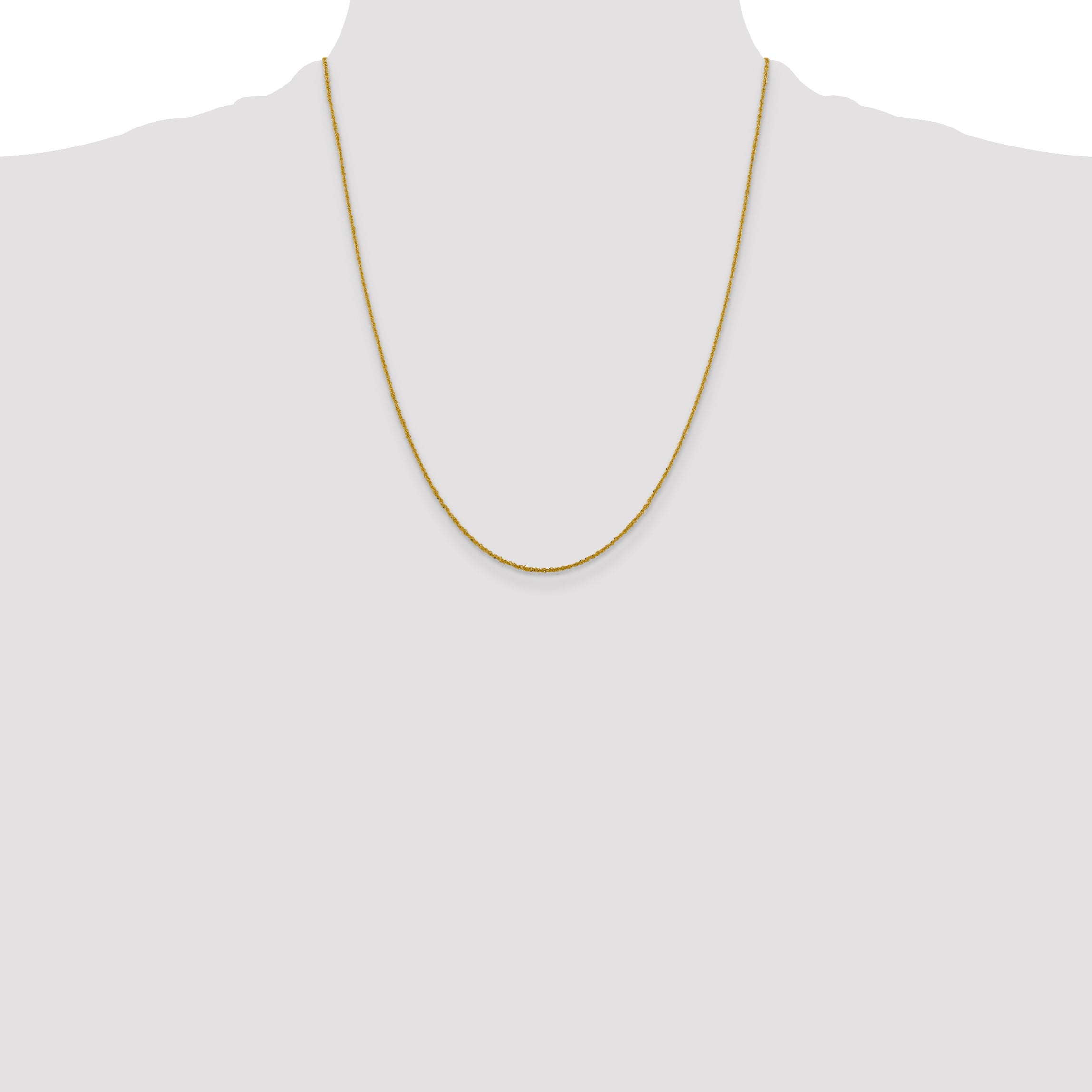 10k 1.3mm Sparkle Singapore Chain
