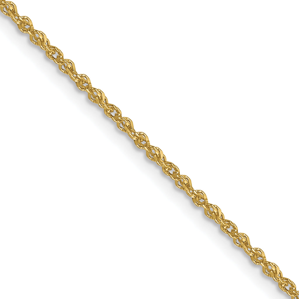 1.3mm 10K Yellow Gold Sparkle Singapore Chain - Sophia Jewelers