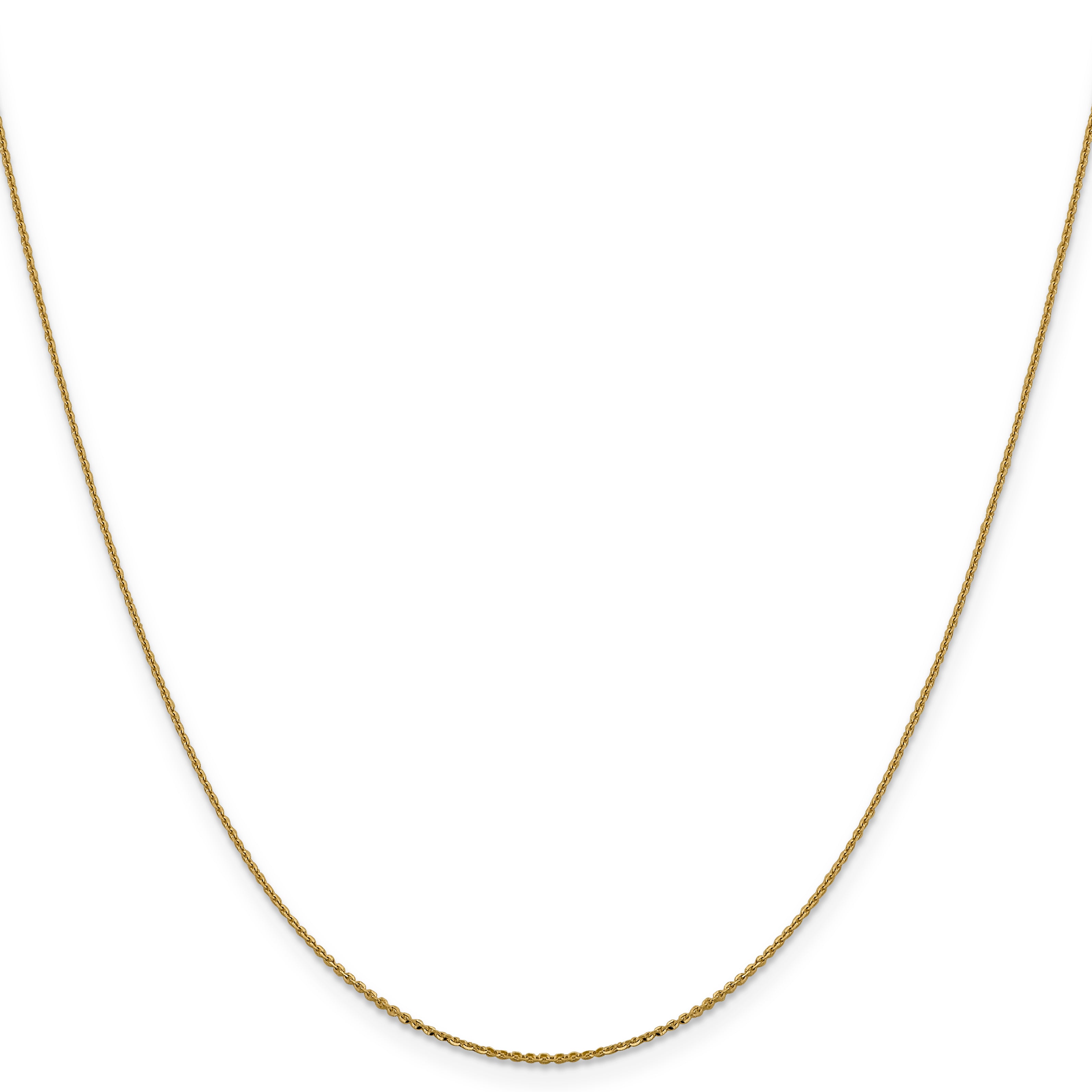 1.0mm 10K Yellow Gold Diamond-Cut Cable Chain - Sophia Jewelers