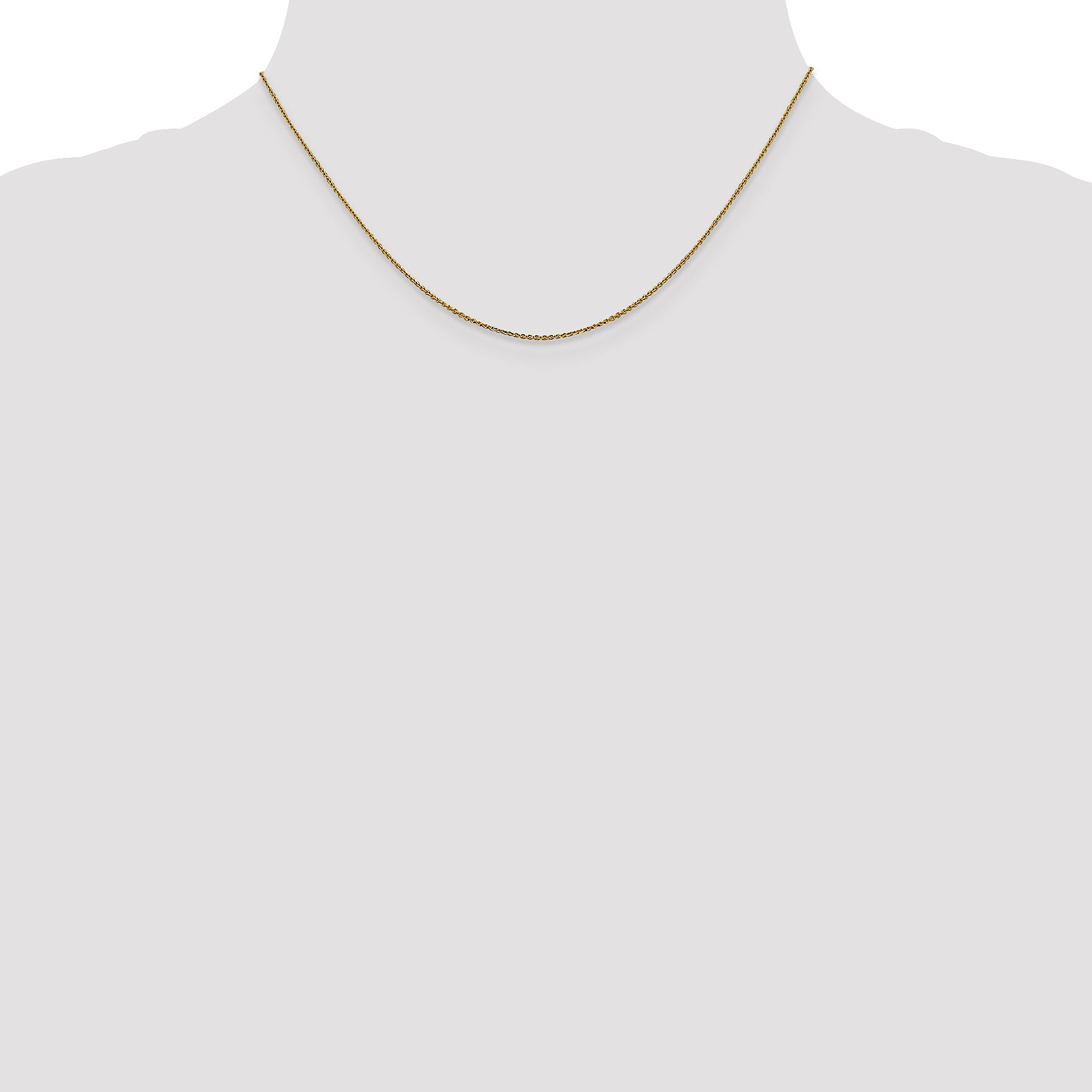 1.0mm 10K Yellow Gold Diamond-Cut Cable Chain - Sophia Jewelers