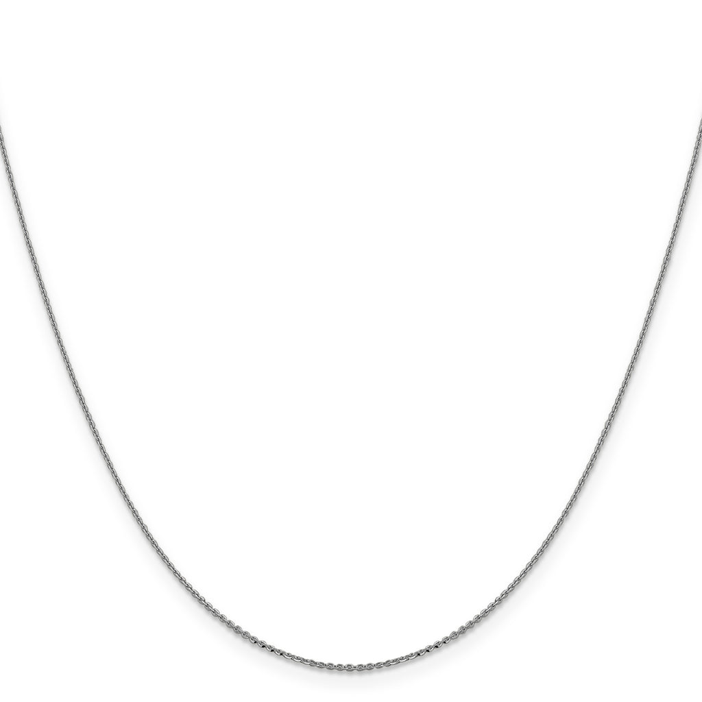10k White Gold 1.0 mm D/C Cable Chain