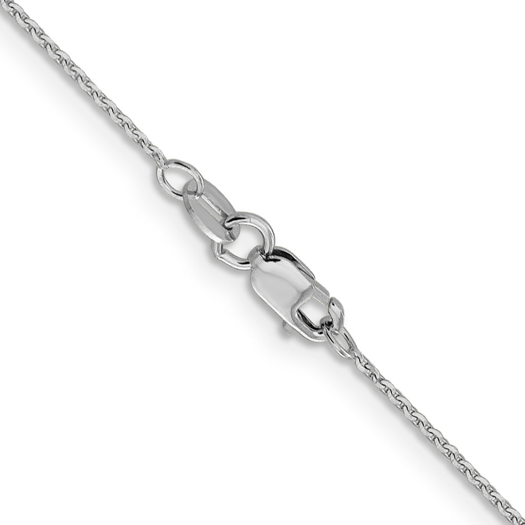 1.0mm 10K White Gold Diamond-Cut Cable Chain - Sophia Jewelers
