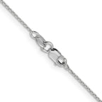1.0mm 10K White Gold Diamond-Cut Cable Chain - Sophia Jewelers