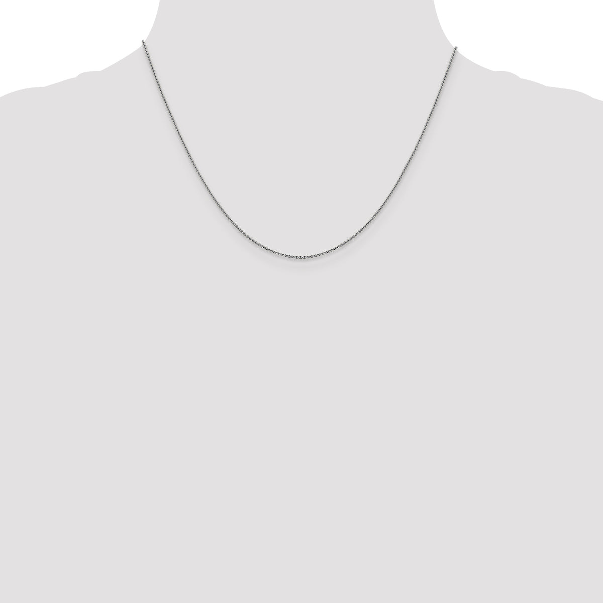 10k White Gold 1.0 mm D/C Cable Chain