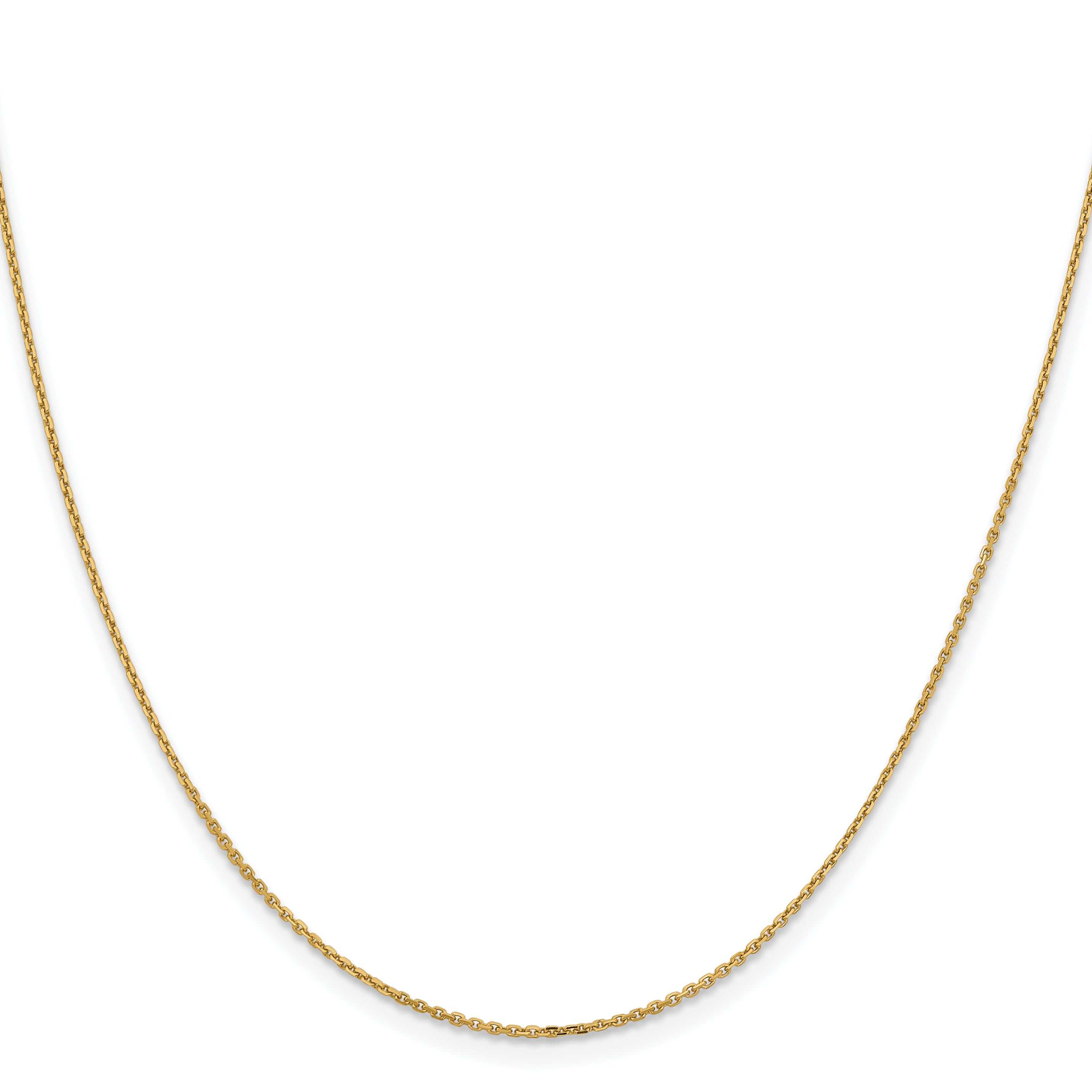 1.05mm 10K Yellow Gold Diamond-Cut Cable Chain Secondary image