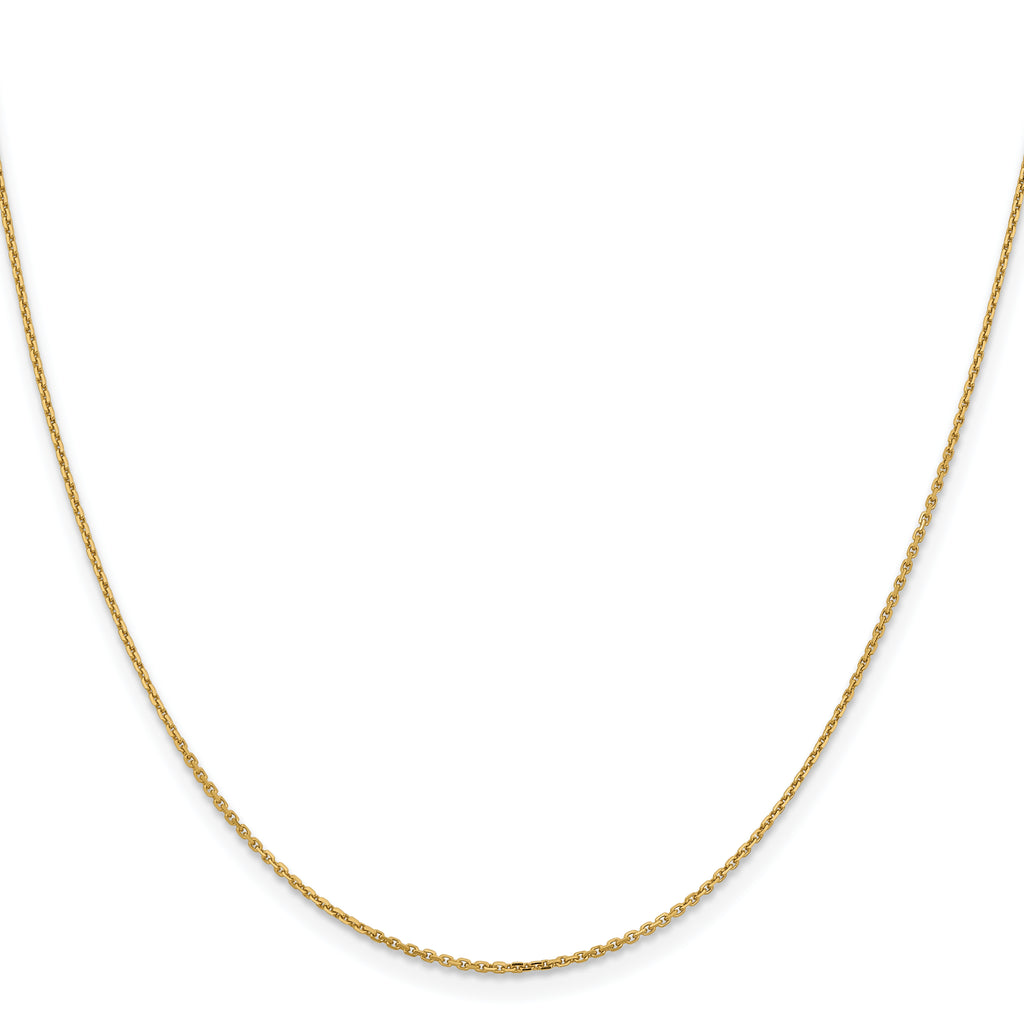 1.05mm 10K Yellow Gold Diamond-Cut Cable Chain - Sophia Jewelers