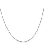 1.05mm 10K White Gold Diamond-Cut Cable Chain - Sophia Jewelers