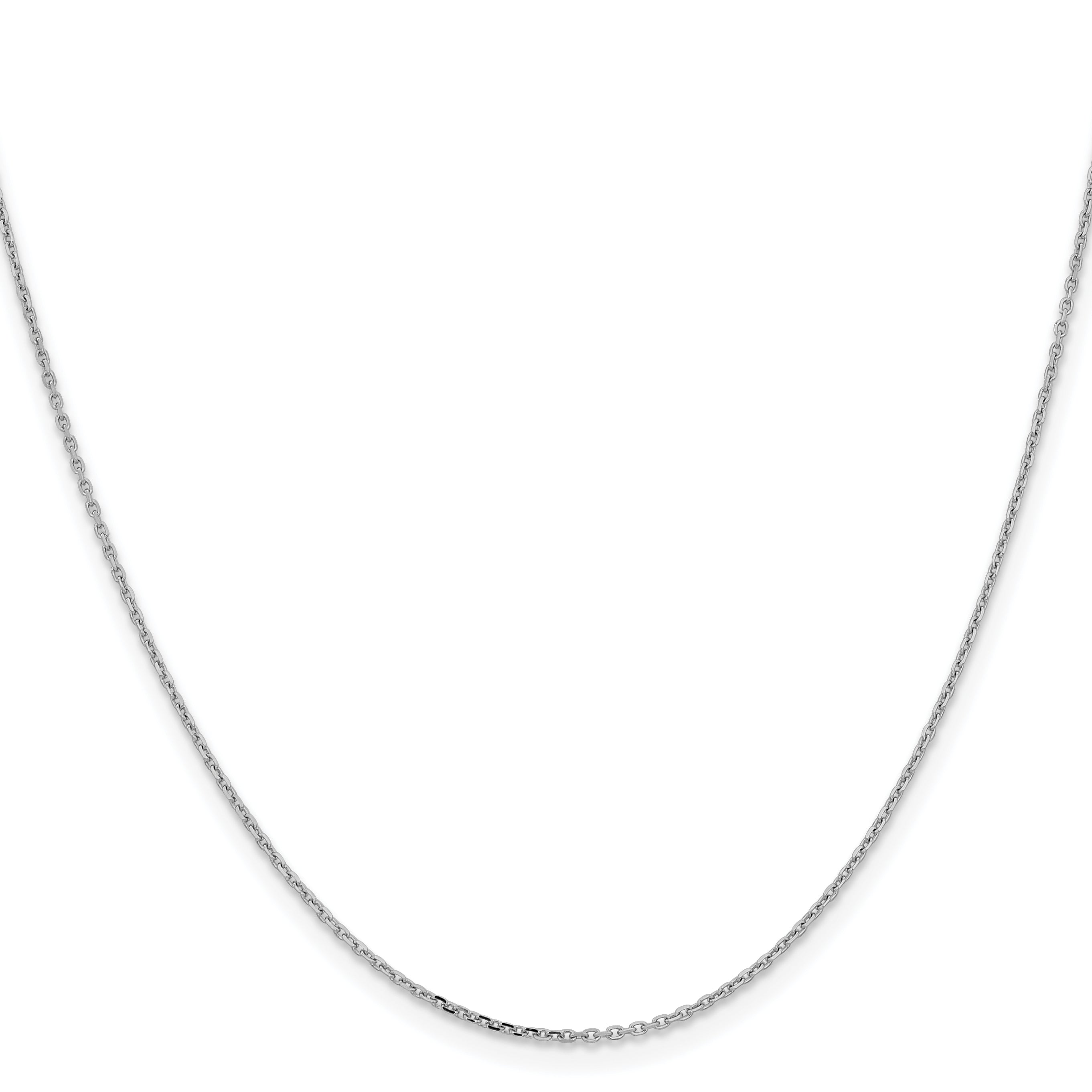 1.05mm 10K White Gold Diamond-Cut Cable Chain - Sophia Jewelers