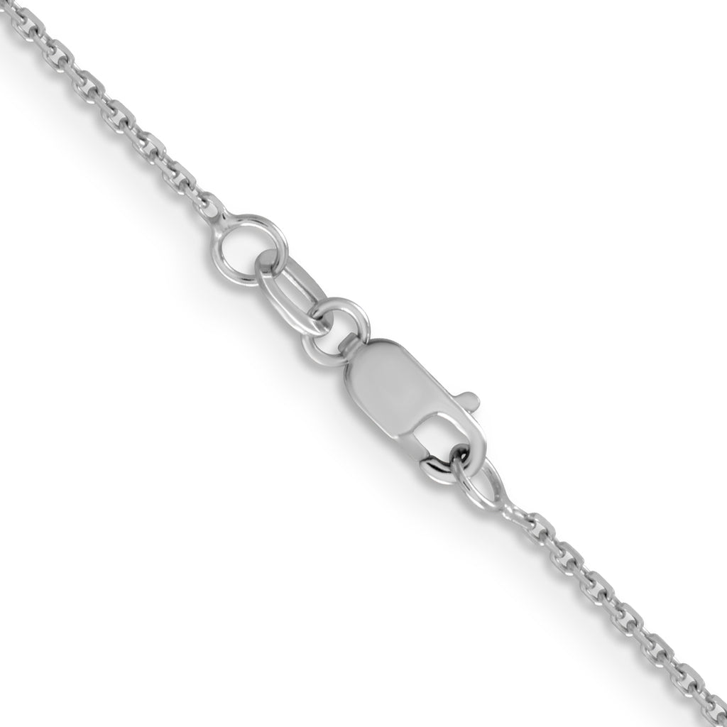 1.05mm 10K White Gold Diamond-Cut Cable Chain - Sophia Jewelers