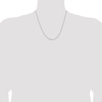 10k White Gold 1.05mm D/C Cable Chain