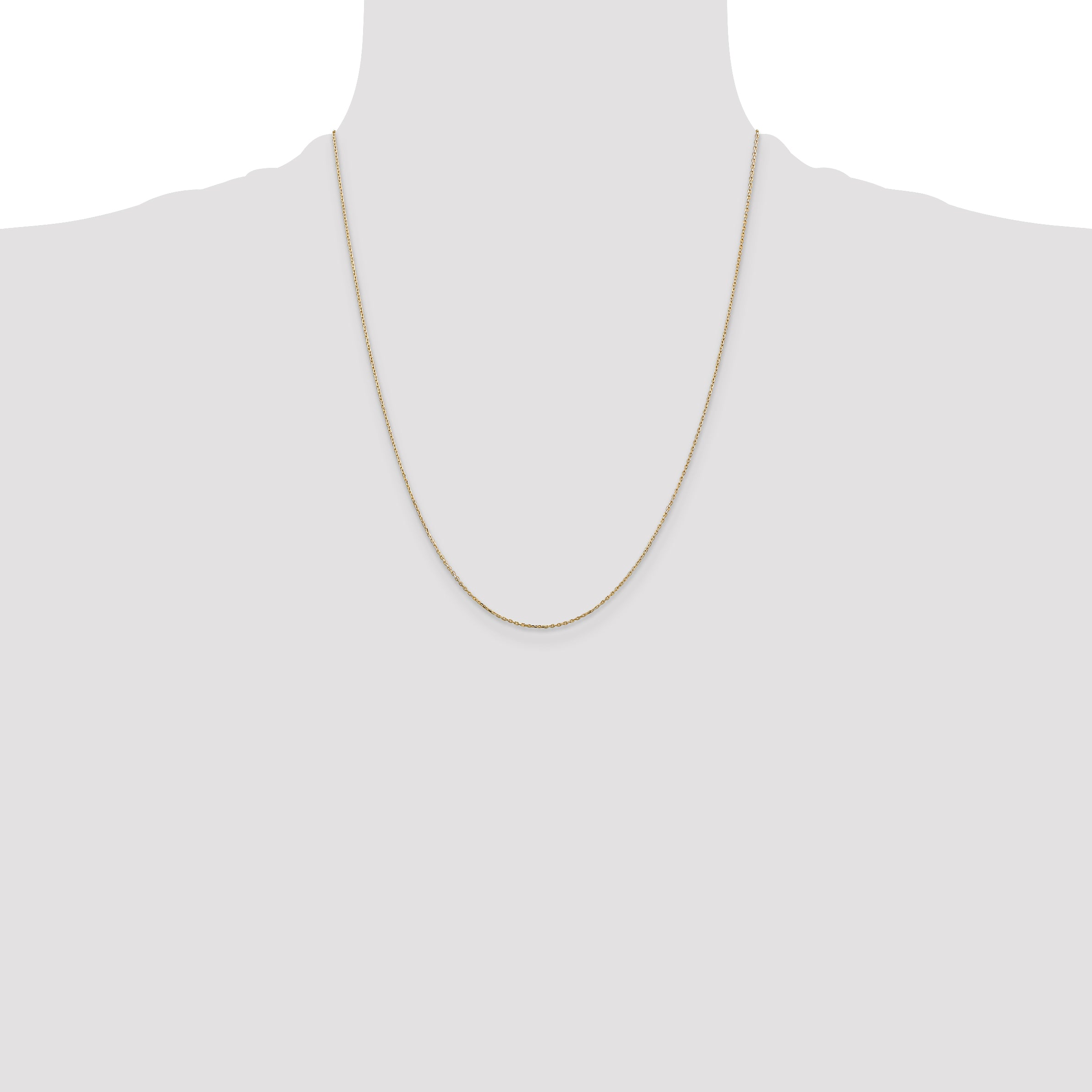 0.8mm 10K Yellow Gold Diamond-Cut Cable Chain - Sophia Jewelers