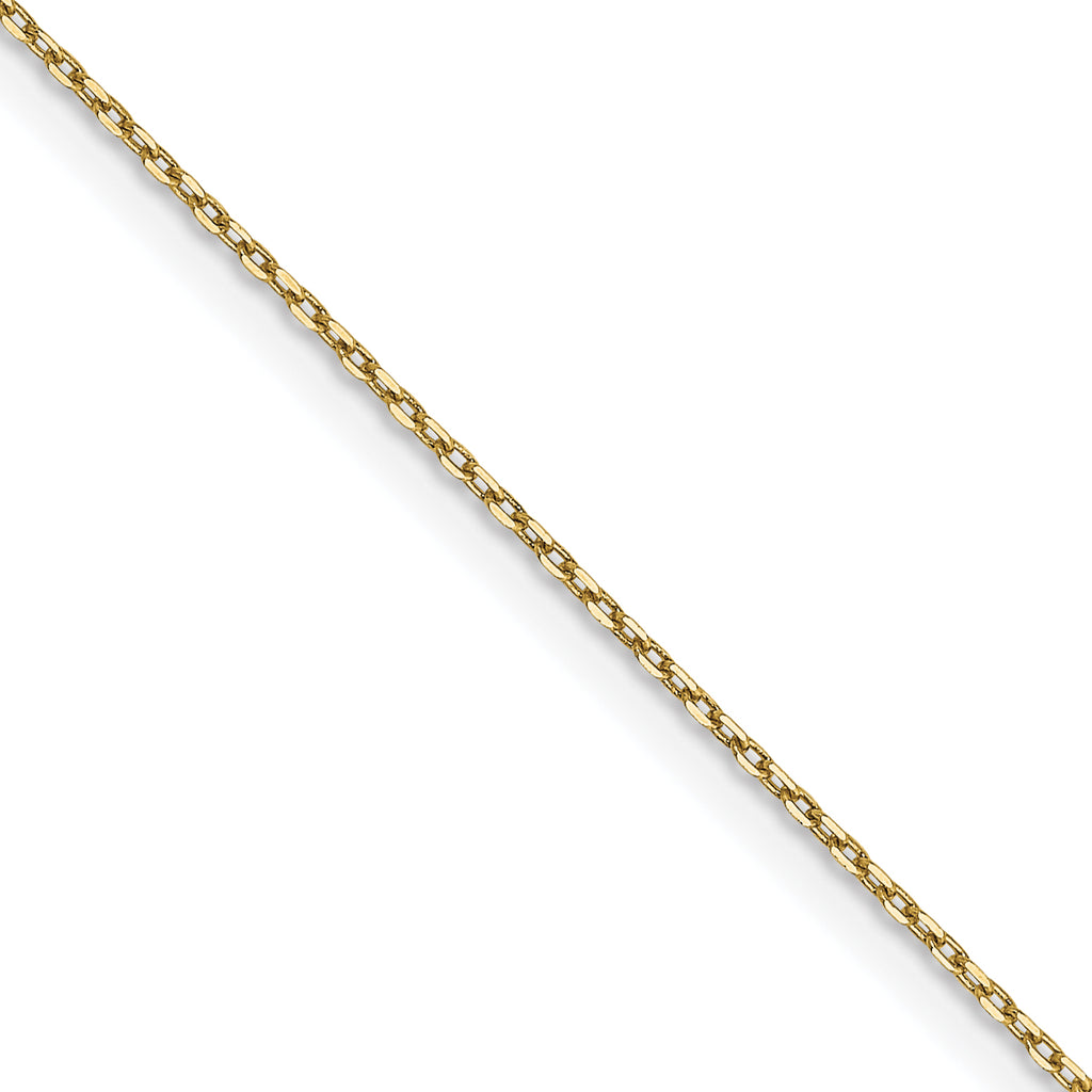 0.8mm 10K Yellow Gold Diamond-Cut Cable Chain - Sophia Jewelers