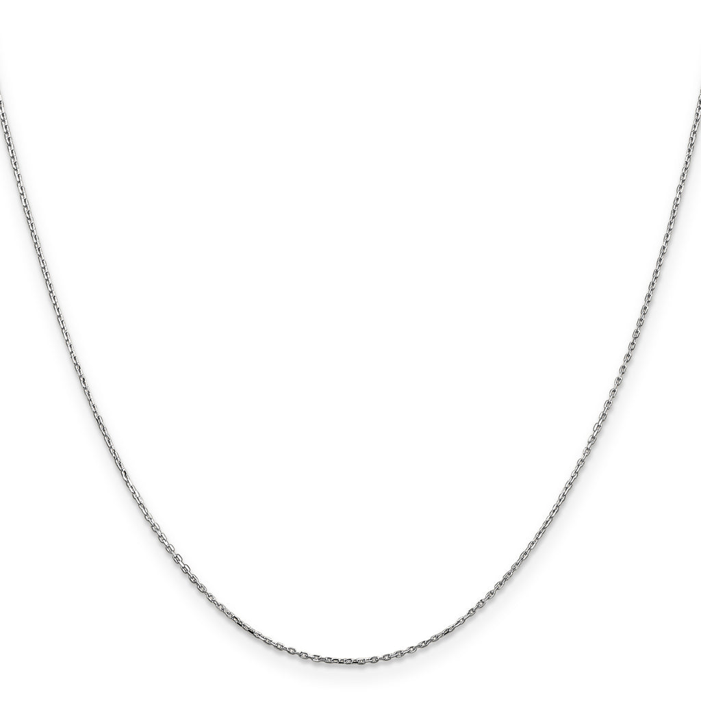 10k White Gold .8mm D/C Cable with Lobster Clasp Chain