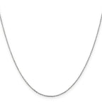10k White Gold .8mm D/C Cable with Lobster Clasp Chain