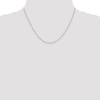 0.8mm 10K White Gold Diamond-Cut Cable Chain - Sophia Jewelers