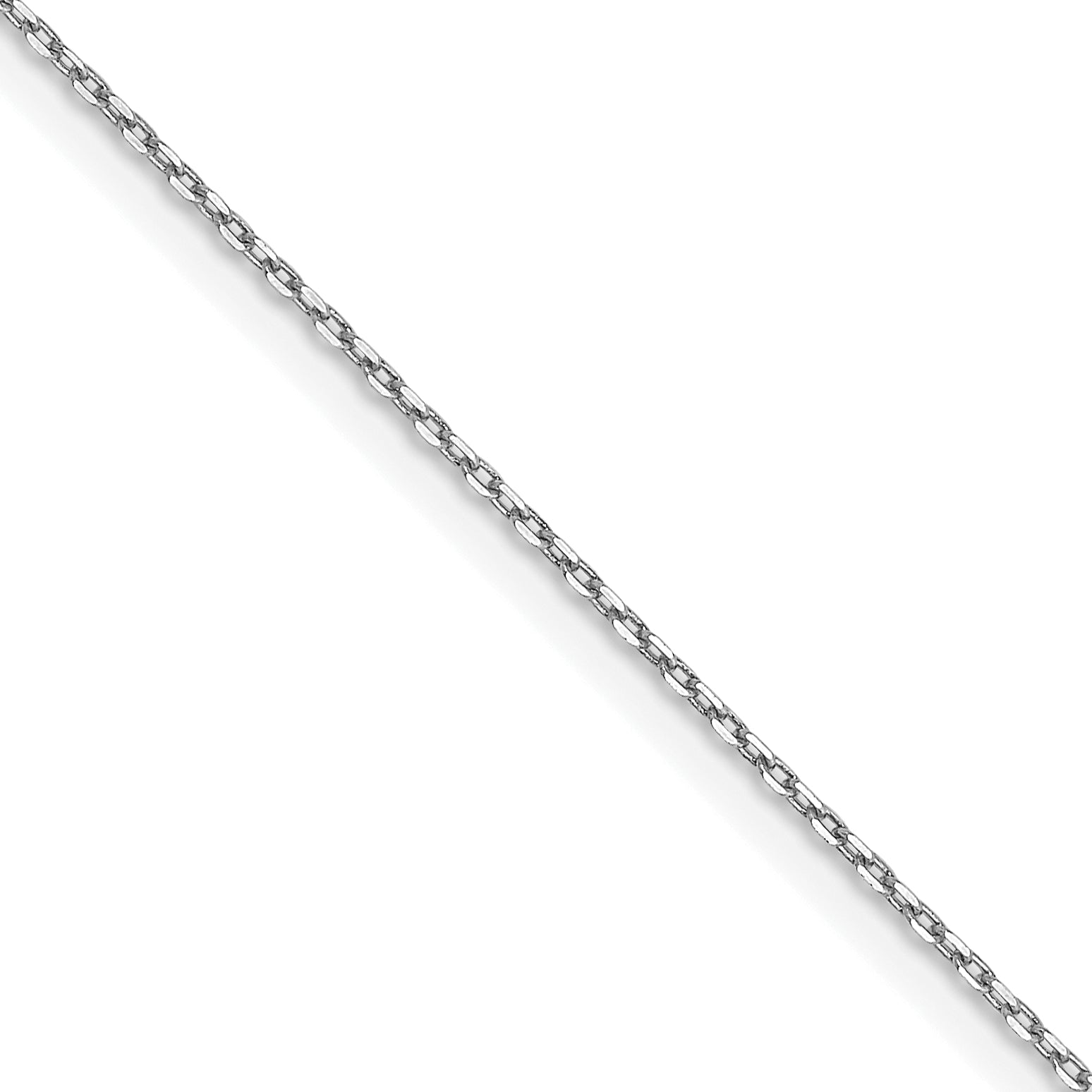 0.8mm 10K White Gold Diamond-Cut Cable Chain - Sophia Jewelers Main image