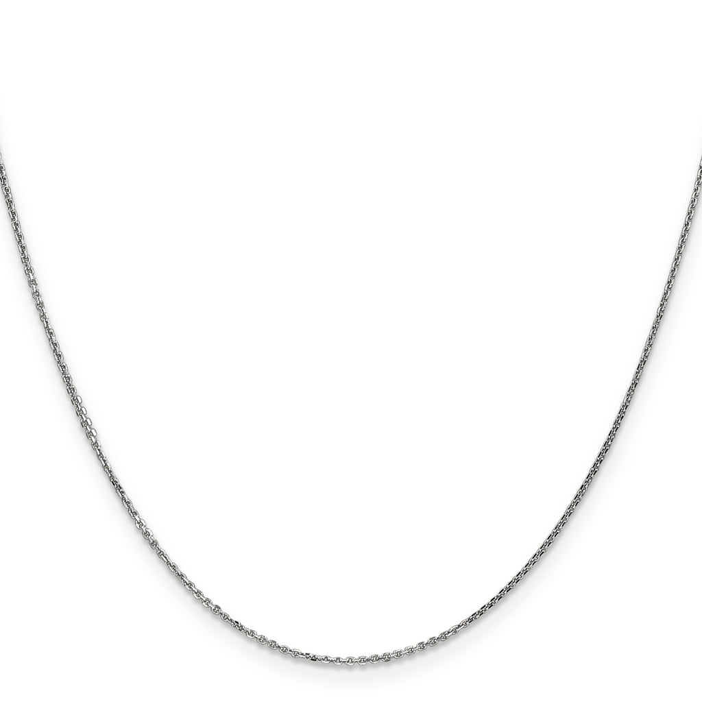 10k White Gold .95mm D/C Cable Chain
