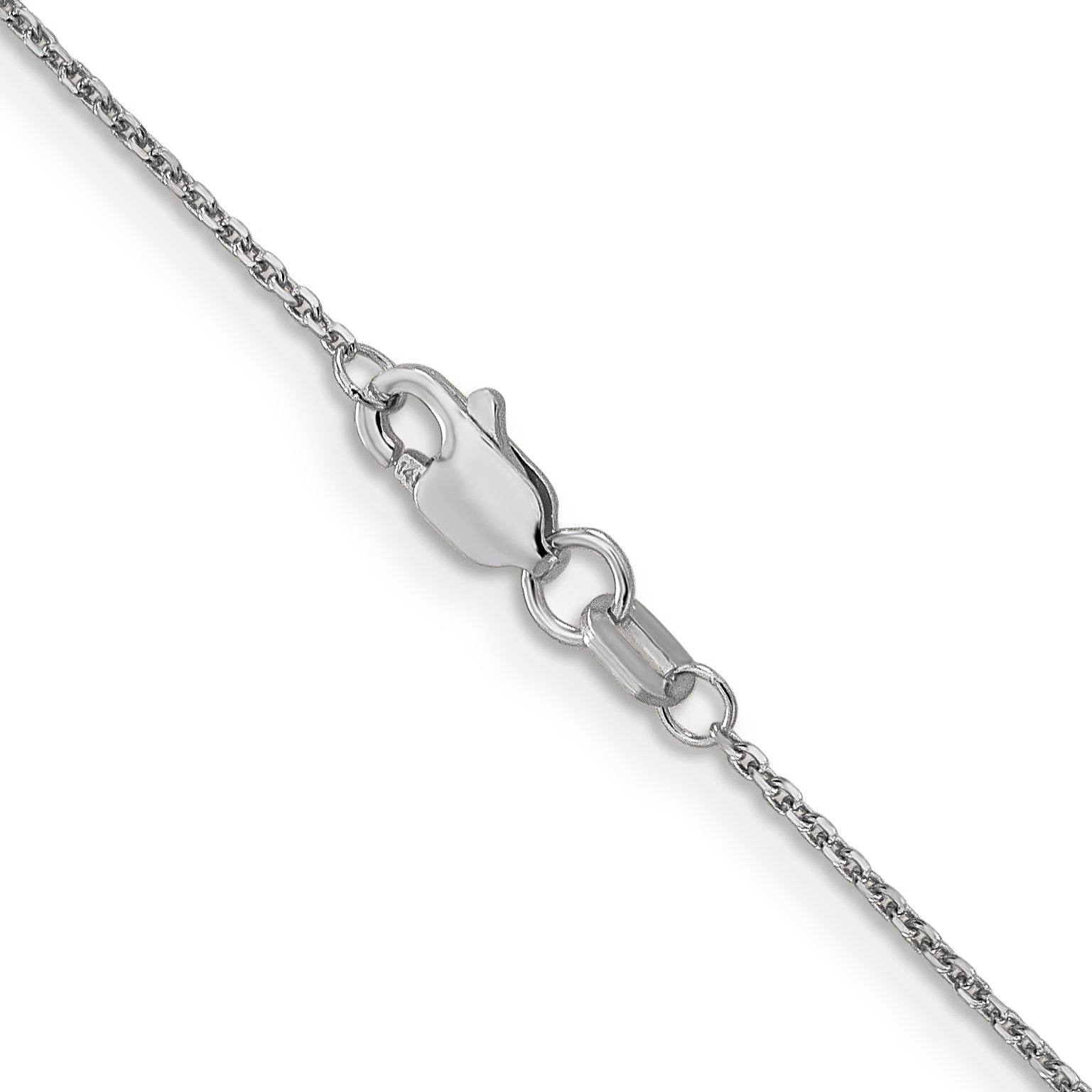 0.95mm 10K White Gold Diamond-Cut Cable Chain - Sophia Jewelers