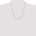 10k White Gold .95mm D/C Cable Chain