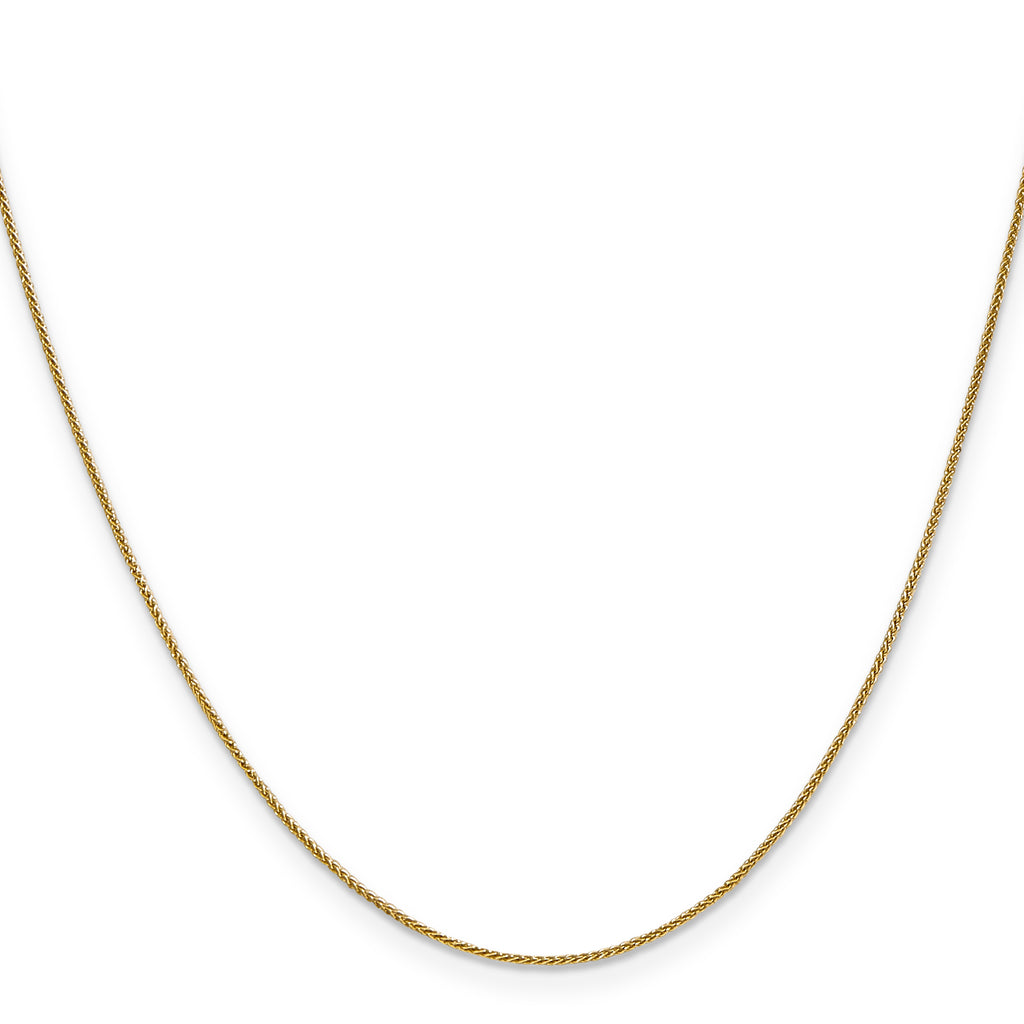 0.8mm 10K Yellow Gold Spiga Wheat Chain - Sophia Jewelers
