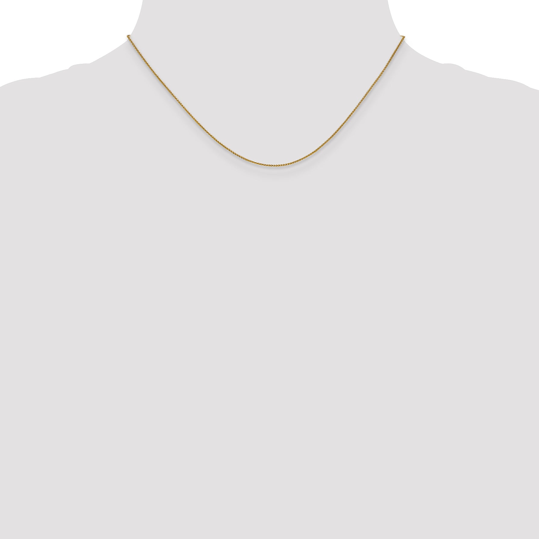 0.8mm 10K Yellow Gold Spiga Wheat Chain - Sophia Jewelers