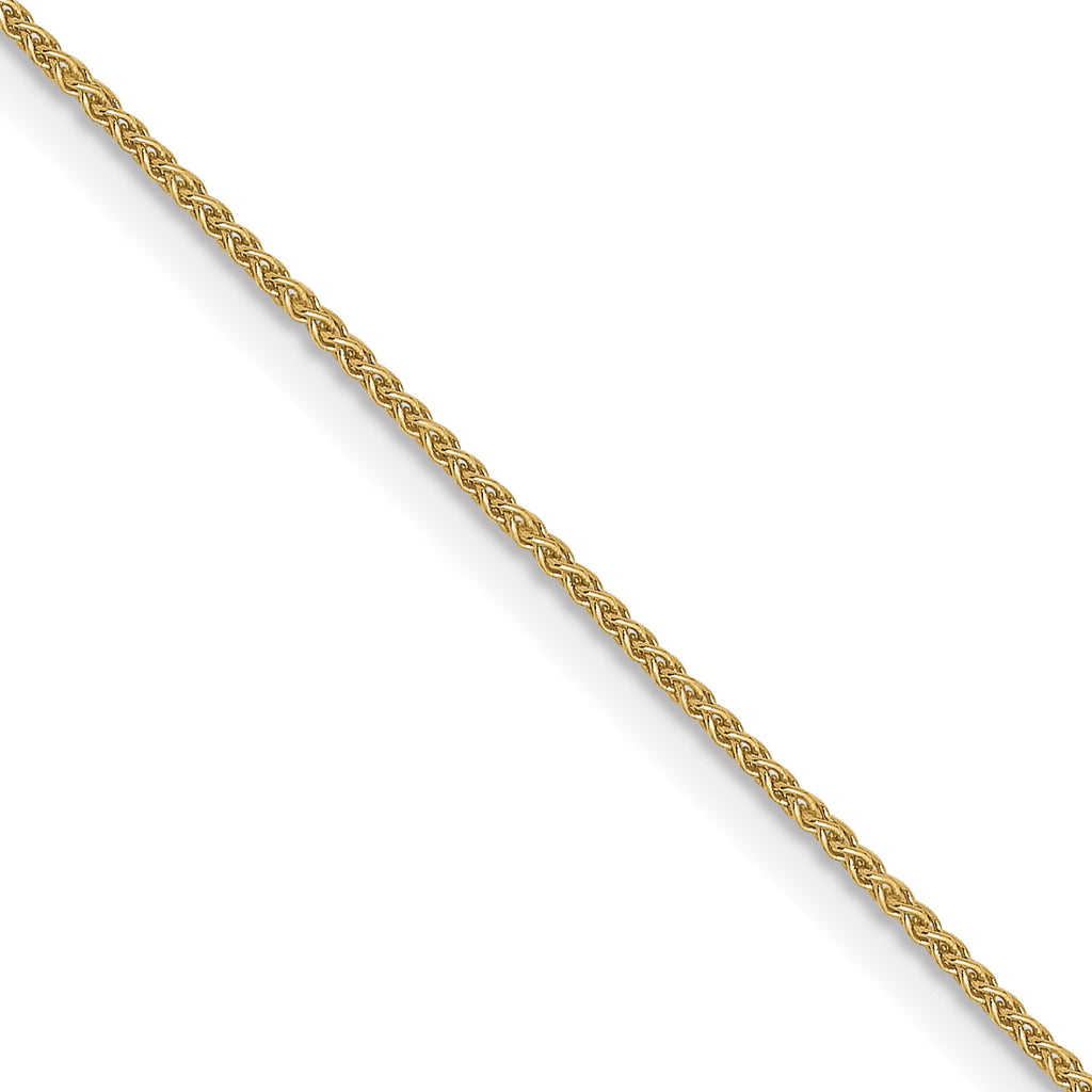 0.8mm 10K Yellow Gold Spiga Wheat Chain - Sophia Jewelers