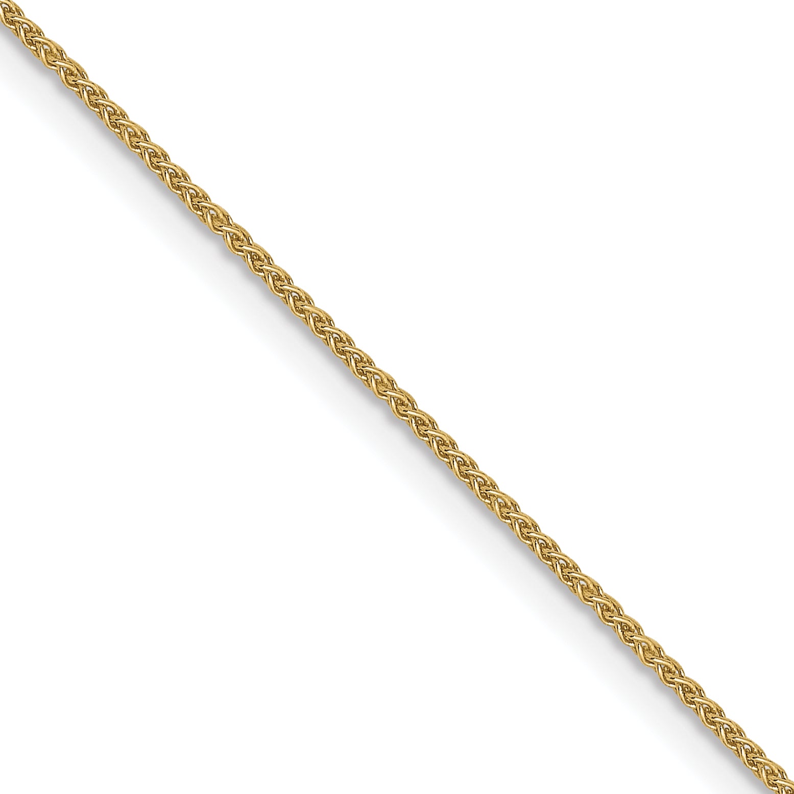 0.8mm 10K Yellow Gold Spiga Wheat Chain - Sophia Jewelers