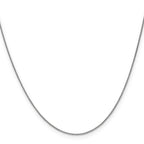 0.8mm 10K White Gold Spiga Wheat Chain - Sophia Jewelers