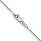 0.8mm 10K White Gold Spiga Wheat Chain - Sophia Jewelers