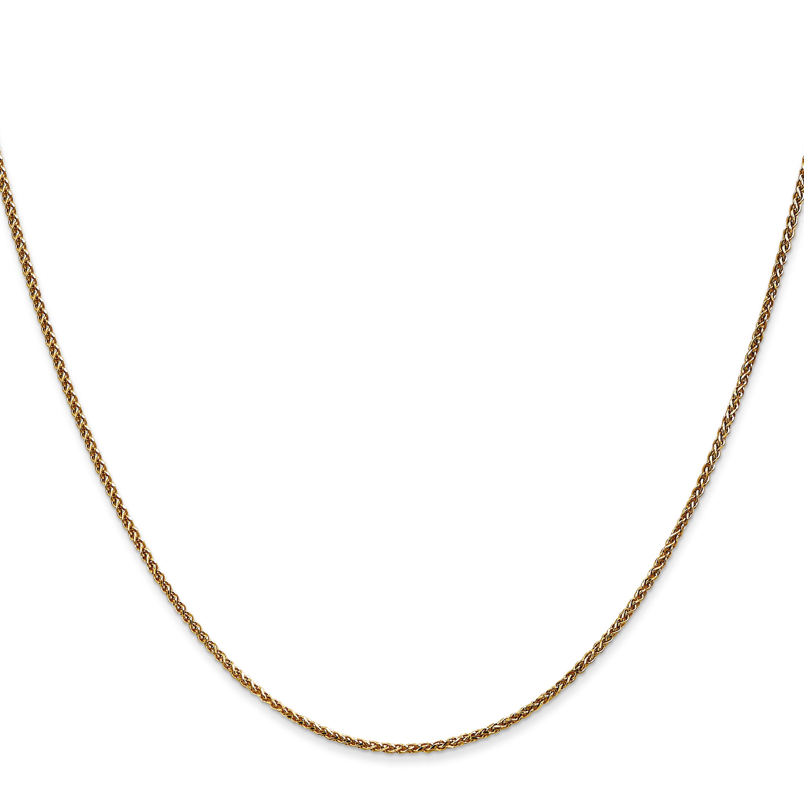 1.25mm 10K Yellow Gold Spiga Wheat Chain Secondary image