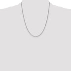 10k White Gold 1.25mm D/C Spiga Chain