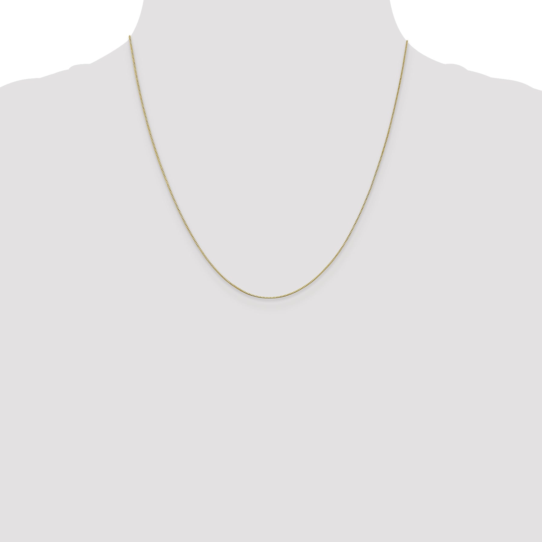10k White Gold .5mm Baby Box Chain