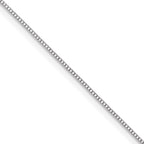0.5mm 10K White Gold Baby Box Chain - Sophia Jewelers