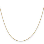 10k .5mm Baby Box with Lobster Clasp Chain
