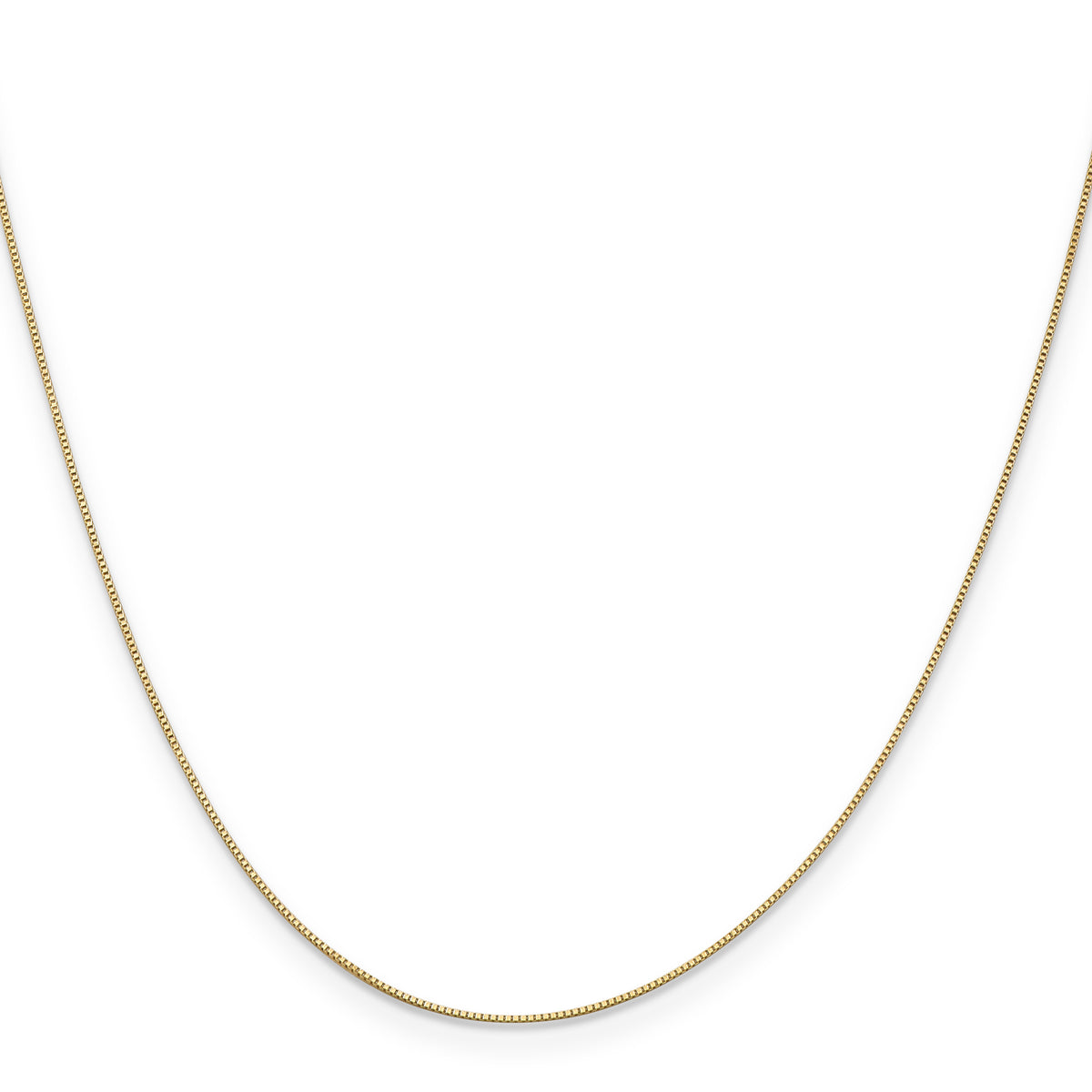 10k .5mm Baby Box with Lobster Clasp Chain