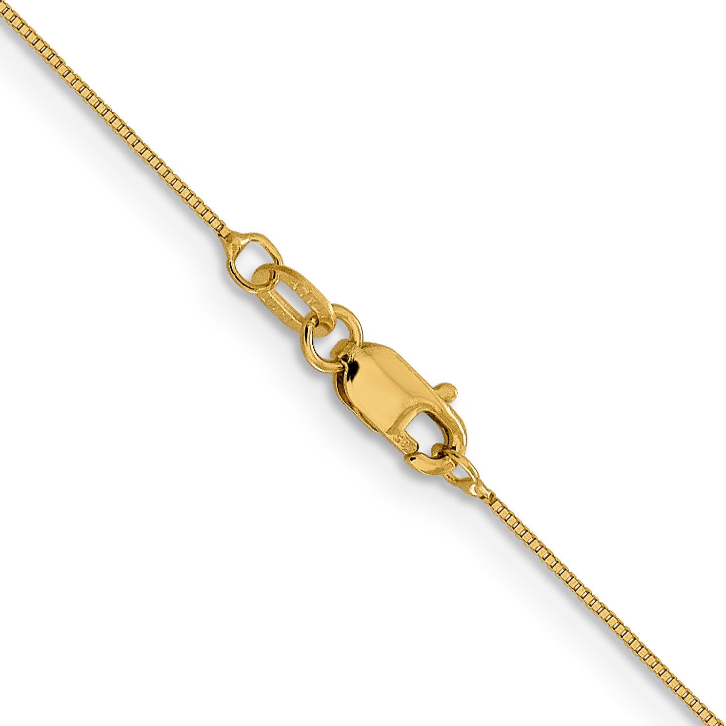 0.5mm 10K Yellow Gold Baby Box Chain - Sophia Jewelers