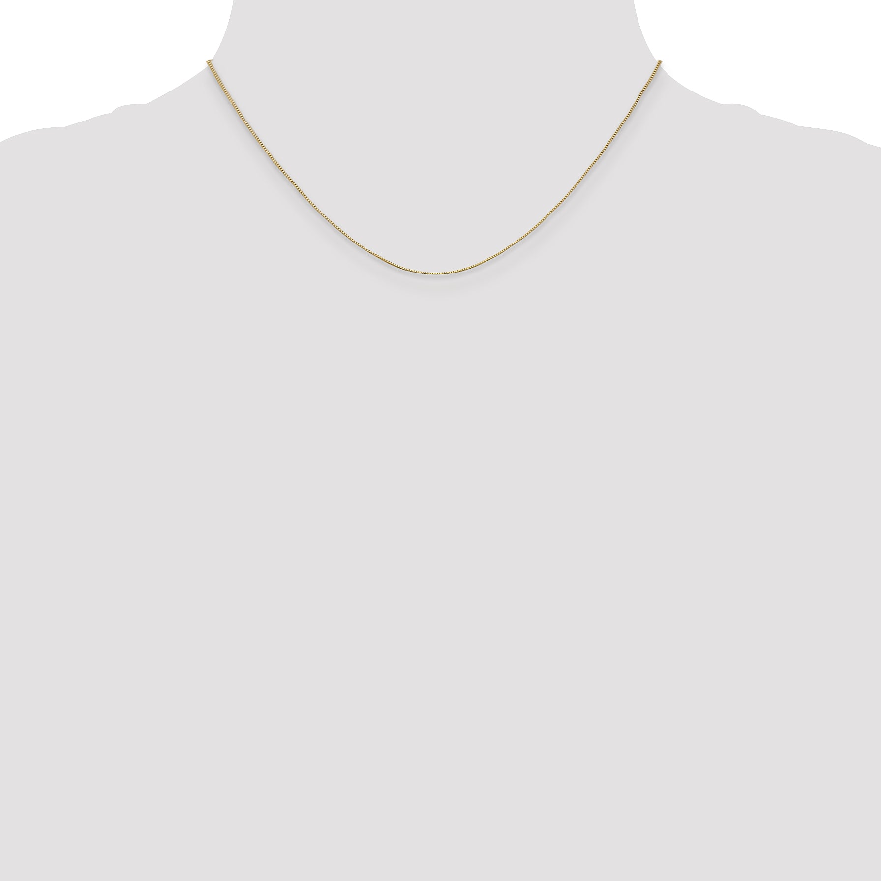 0.5mm 10K Yellow Gold Baby Box Chain - Sophia Jewelers