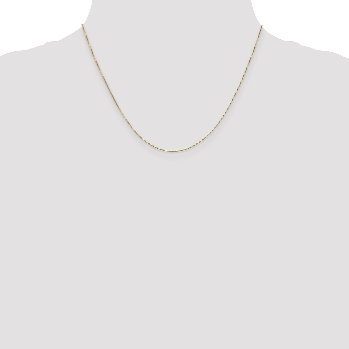 10k .5mm Baby Box with Lobster Clasp Chain