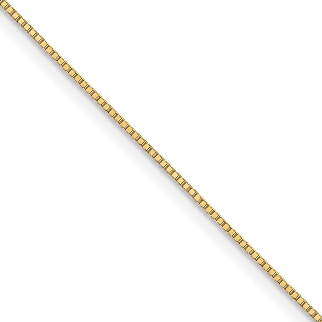 0.5mm 10K Yellow Gold Baby Box Chain - Sophia Jewelers