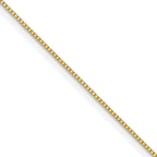 0.5mm 10K Yellow Gold Baby Box Chain - Sophia Jewelers